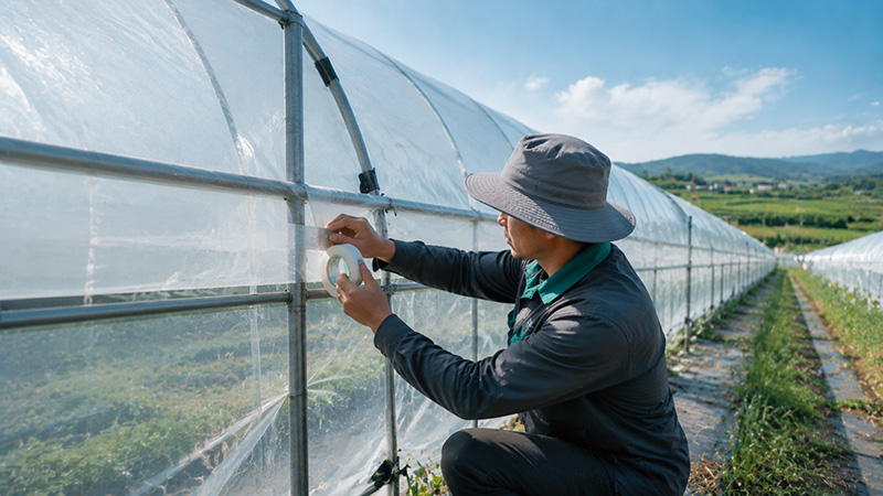 Greenhouse Wind Protection & Film Fixing Solution