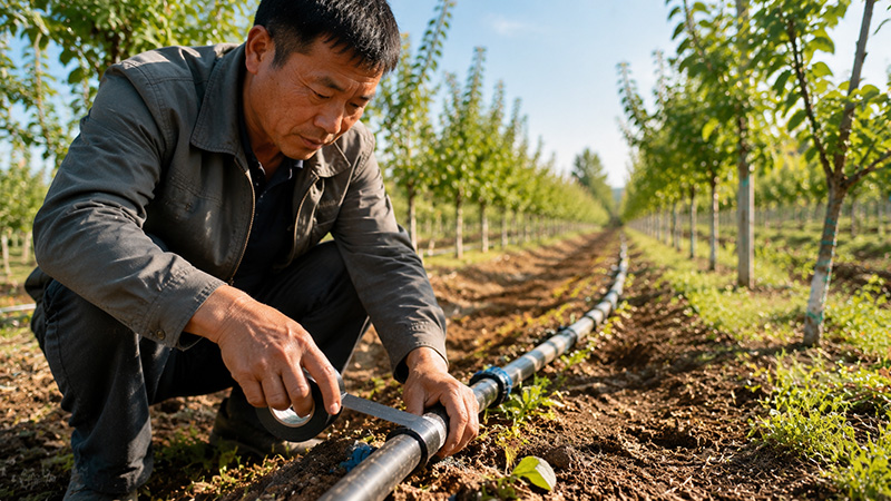 Agricultural Irrigation Pipe Repair Solution