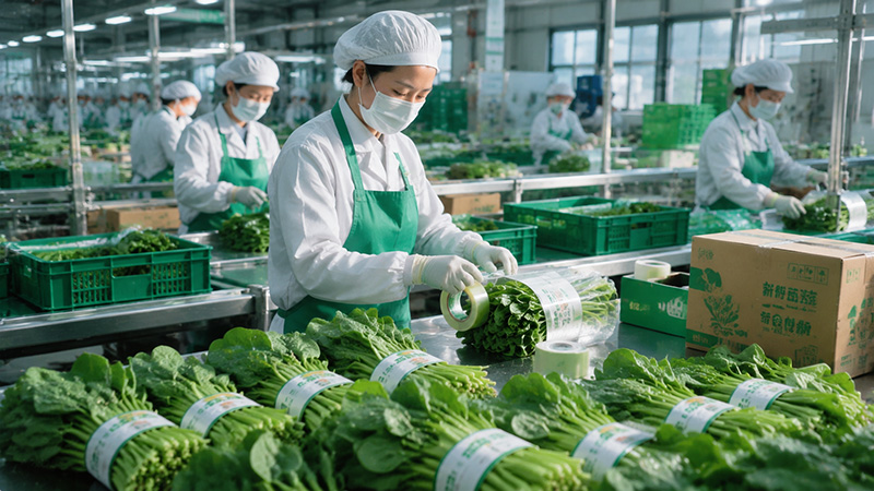 Standardized Vegetable Bundling & Packaging Solution